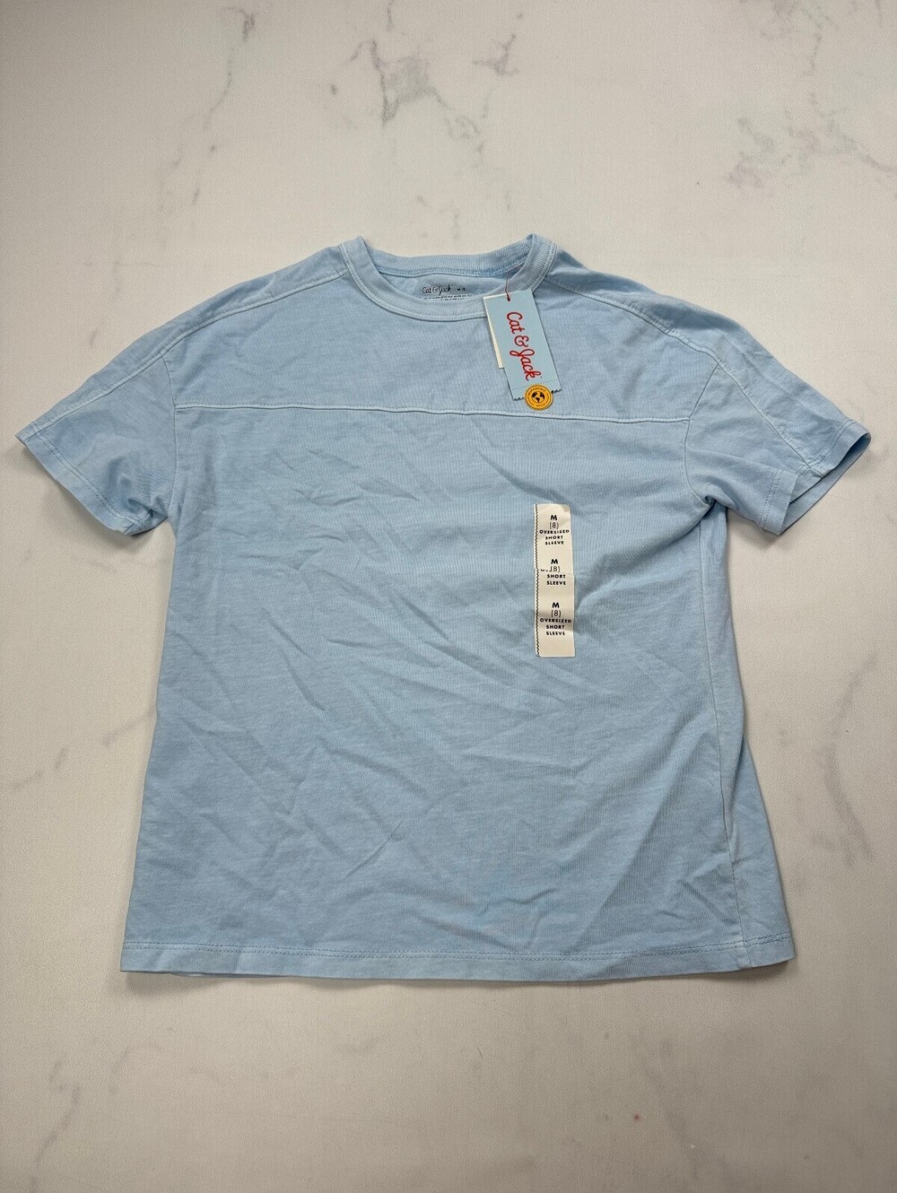Cat & Jack T Shirt Light Blue Current Minimalist - Boys M (8)